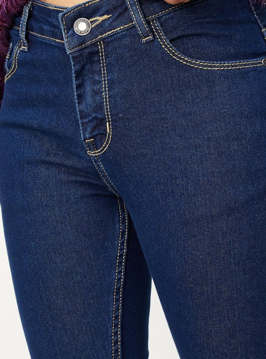 Girls Solid Slim Fit Jeans