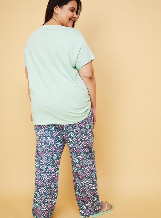 Women Floral Printed PJ Set