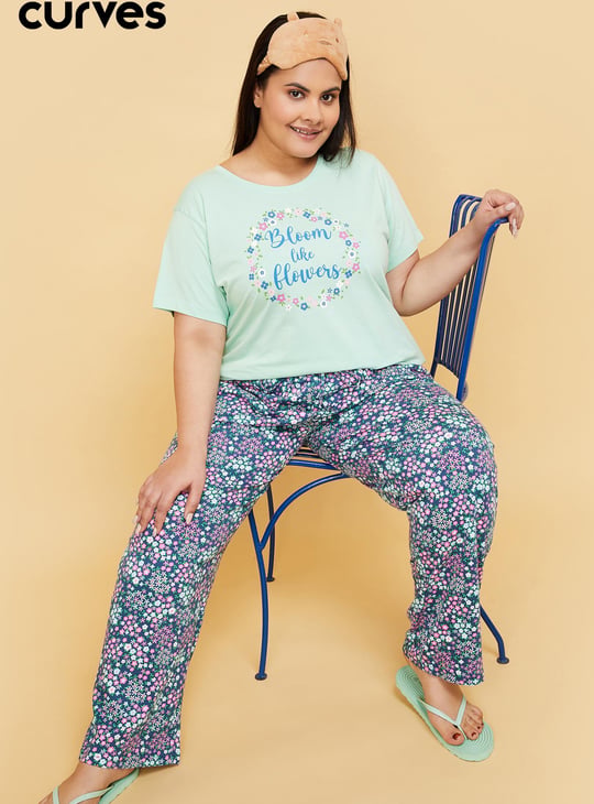 Women Floral Printed PJ Set