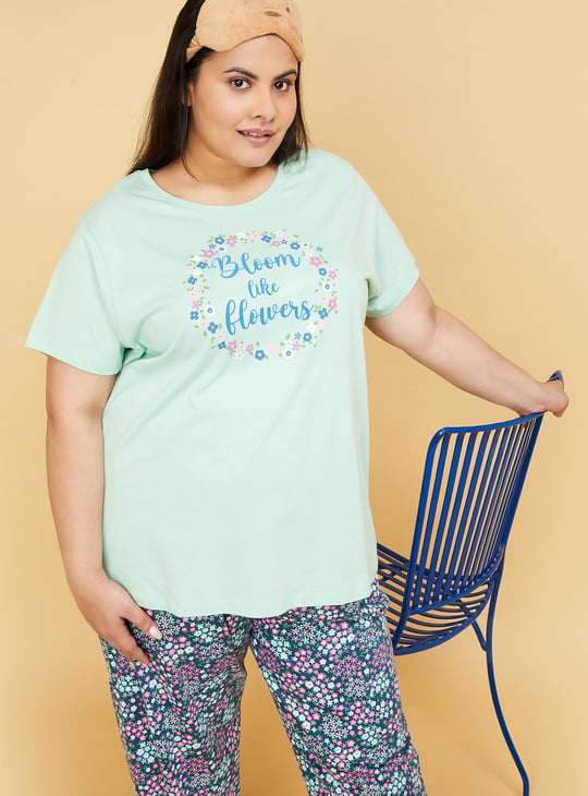 Women Floral Printed PJ Set