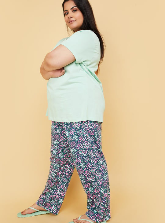 Women Floral Printed PJ Set