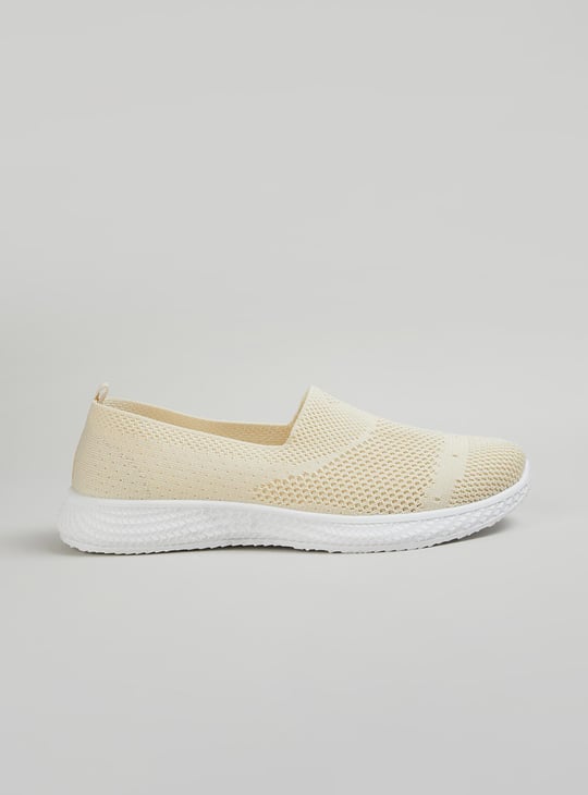 Women Textured Slip-On Casual Shoes