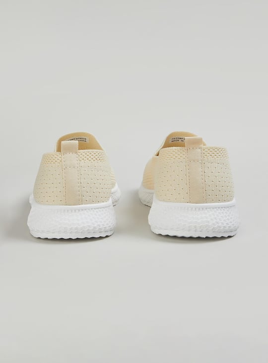 Women Textured Slip-On Casual Shoes