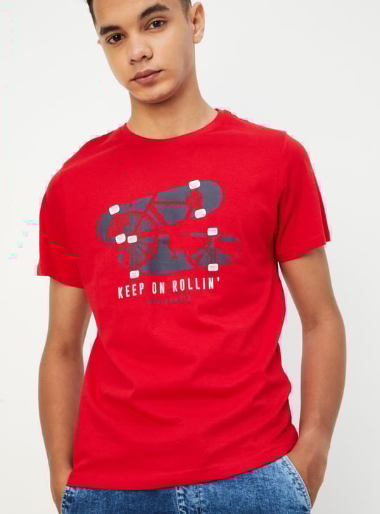 Boys Graphic Printed Pure Cotton T-shirt