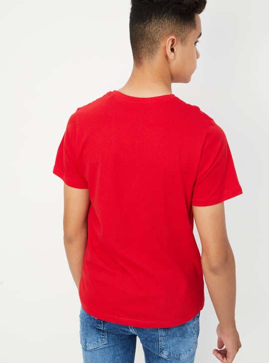 Boys Graphic Printed Pure Cotton T-shirt