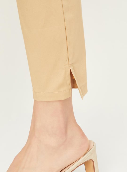 Women Solid Straight Pants