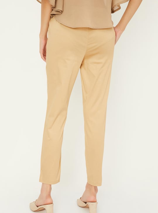 Women Solid Straight Pants