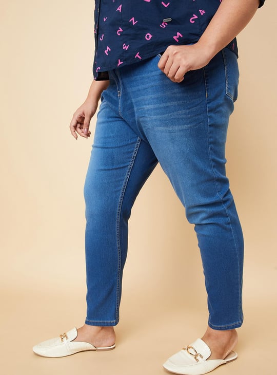 Women Washed Double-Up Skinny Fit Jeans