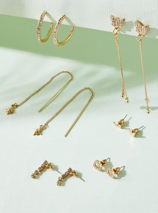 Women Assorted Embellished Earrings - Pack of 6