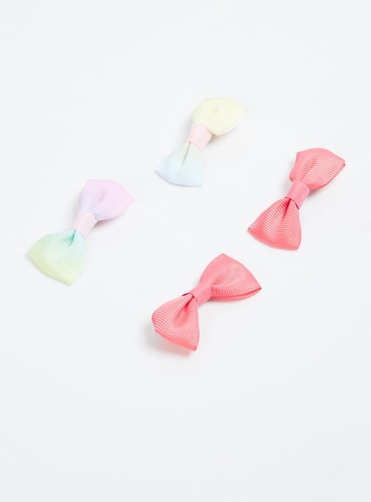 Girls Assorted Bow Hair Clips - Pack of 4