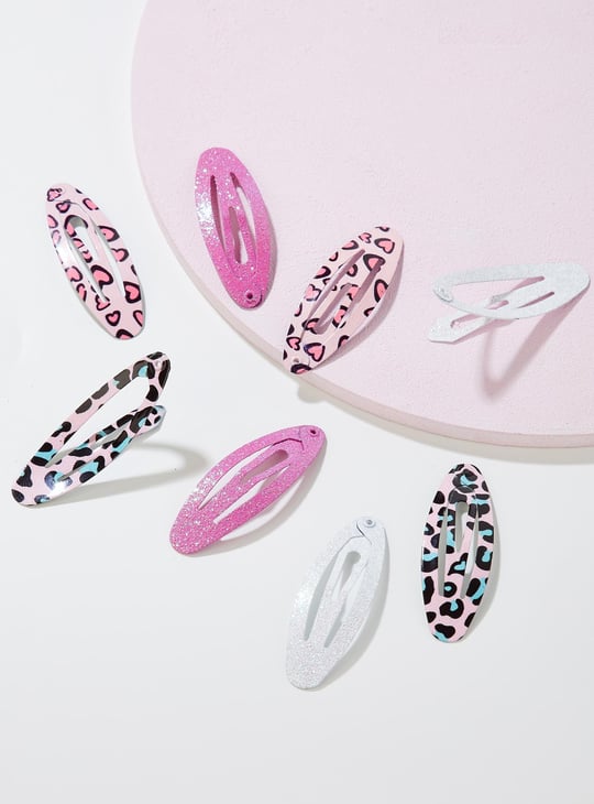 Girls Assorted Tic Tac Hair Clips - Pack of 8