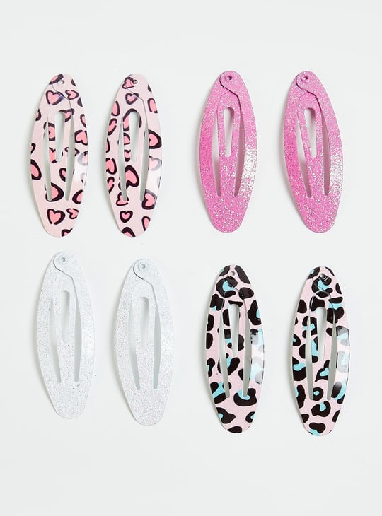 Girls Assorted Tic Tac Hair Clips - Pack of 8