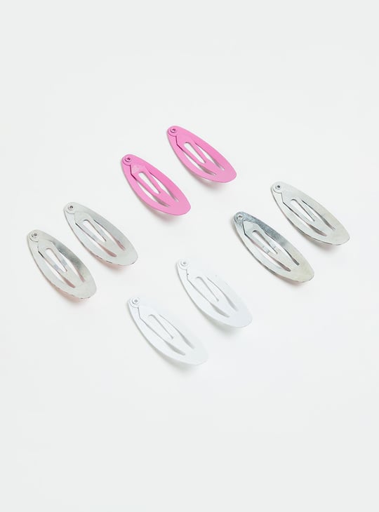 Girls Assorted Tic Tac Hair Clips - Pack of 8