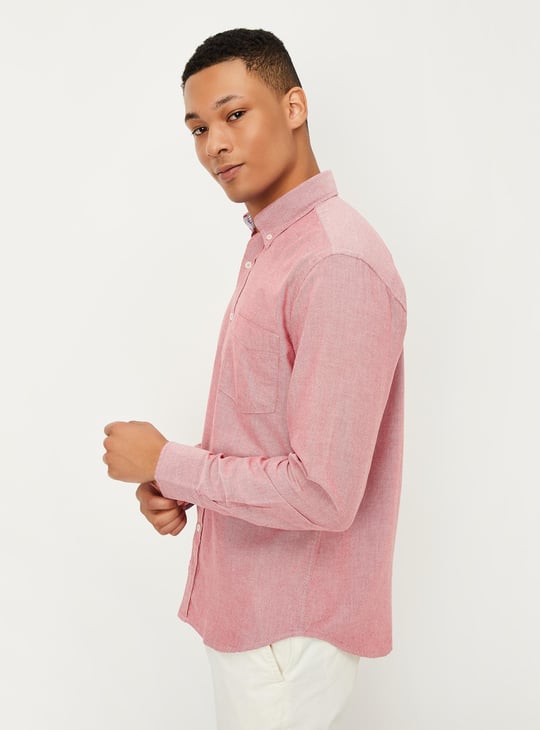 Men Solid Regular Fit Casual Shirt