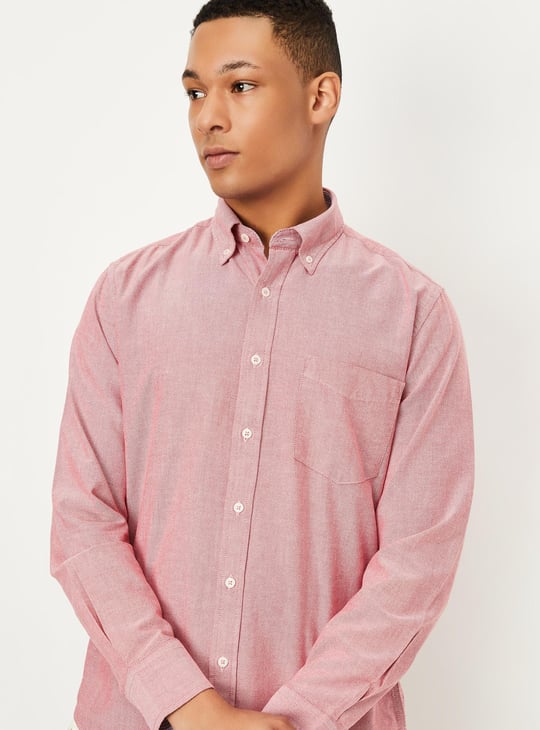 Men Solid Regular Fit Casual Shirt