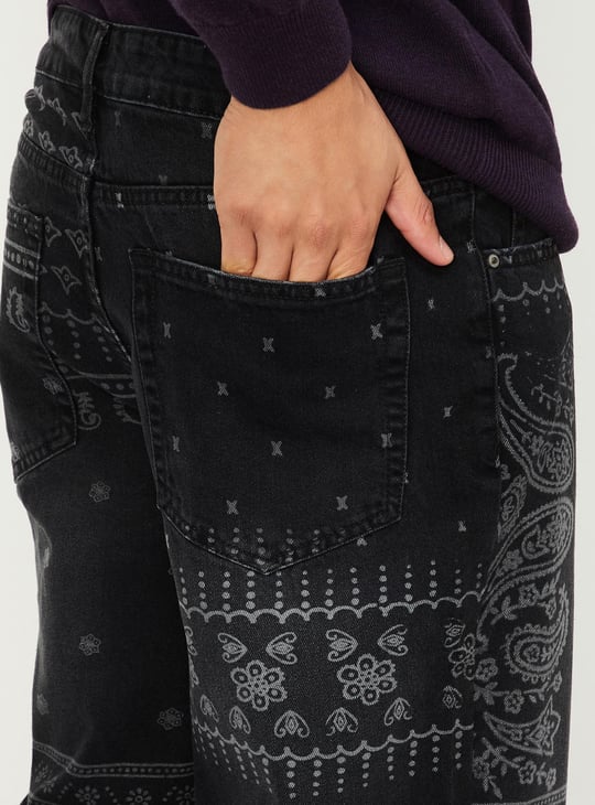 Men Printed Loose Fit Jeans
