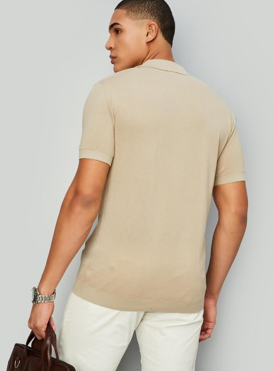 Men Flat Knit Polo