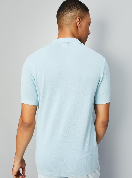 Men Flat Knit Polo