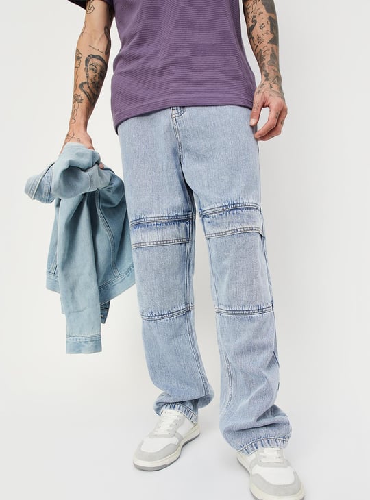 Men Washed Relaxed Fit Jeans