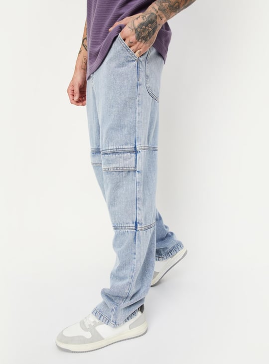 Men Washed Relaxed Fit Jeans