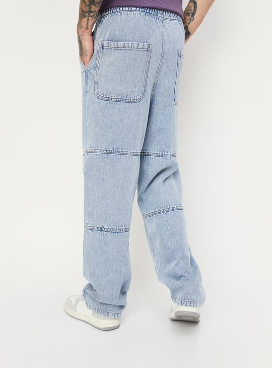 Men Washed Relaxed Fit Jeans