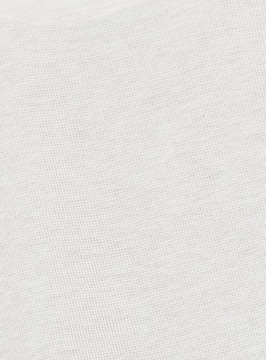 URB_N Men Waffle Knit T-shirt with Contrast Trim