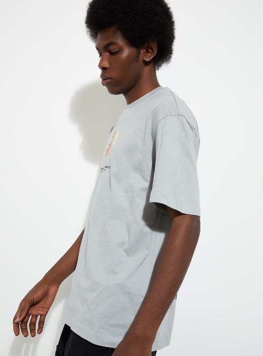 URB_N Men Oversized Back Print T-shirt | Printed
