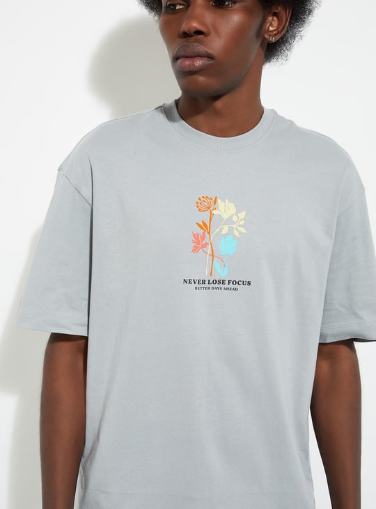 URB_N Men Oversized Back Print T-shirt | Crew Neck