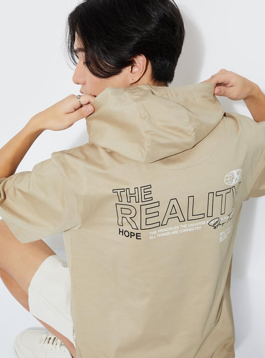 Men's Oversize Hooded Active Shirt | 80% Cotton 20% Polyester, Button Closure, Gym & Casual Wear