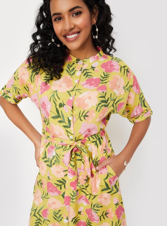 Women Floral Printed Midi Dress