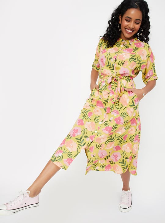 Women Floral Printed Midi Dress