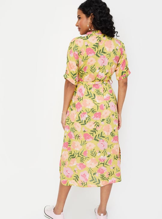 Women Floral Printed Midi Dress