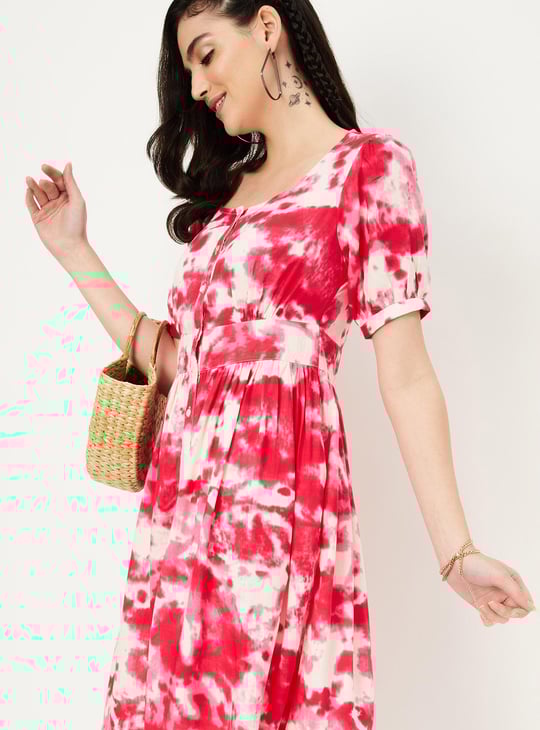 Women Tie & Dye Midi Dress