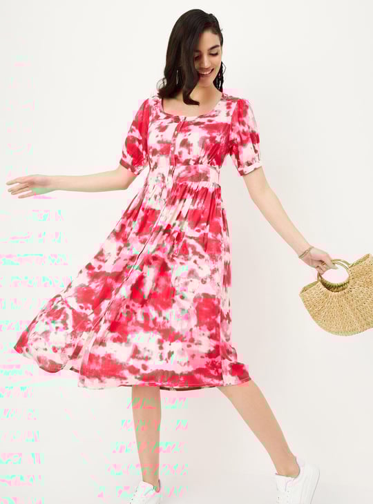 Women Tie & Dye Midi Dress