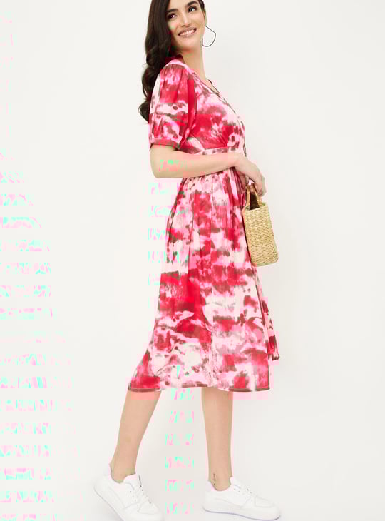 Women Tie & Dye Midi Dress