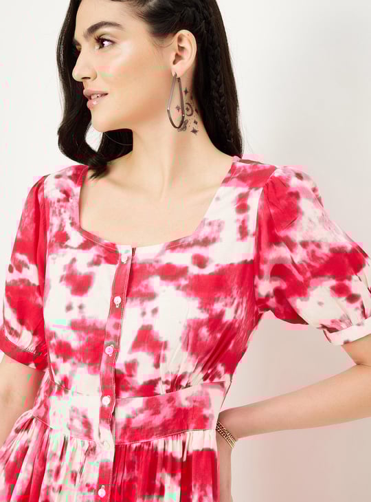 Women Tie & Dye Midi Dress