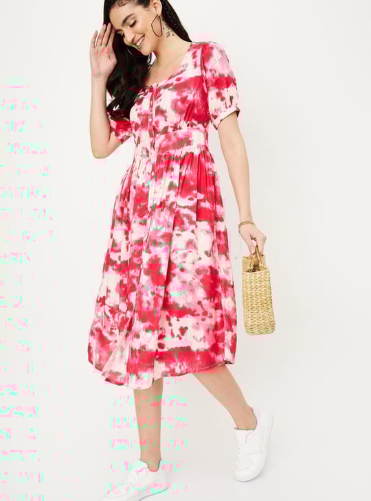 Women Tie & Dye Midi Dress