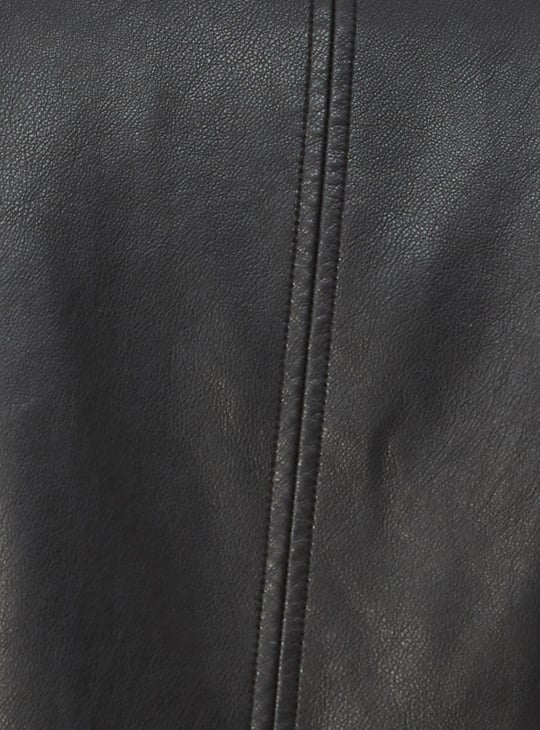 Men Faux Leather Biker Jacket