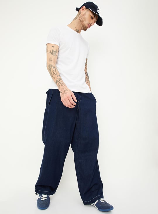 Men Solid Loose Fit Jeans