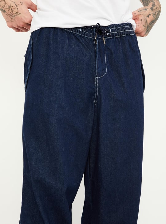 Men Solid Loose Fit Jeans