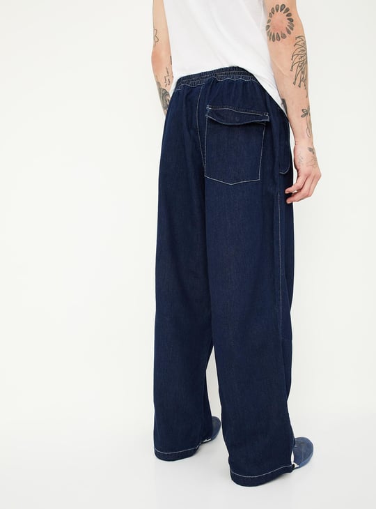 Men Solid Loose Fit Jeans