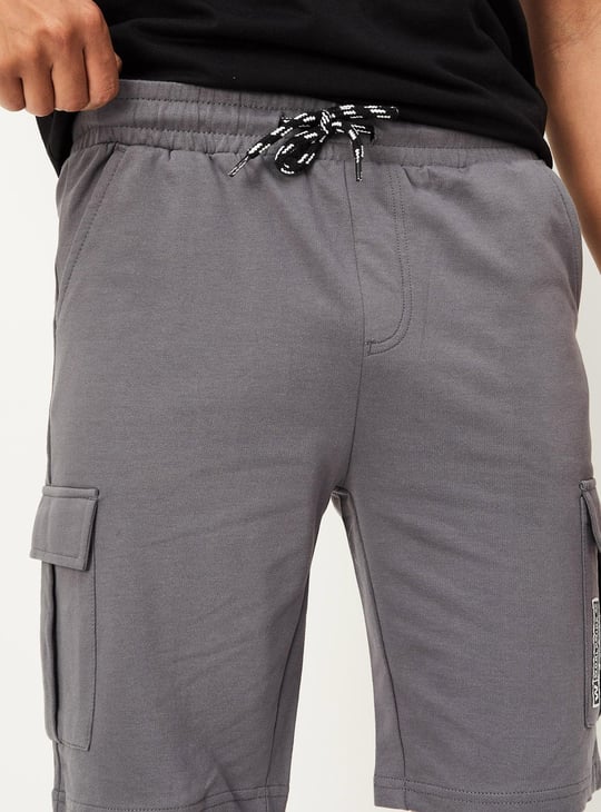 Boys Solid Cargo Shorts