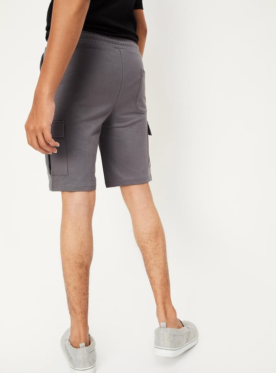 Boys Solid Cargo Shorts