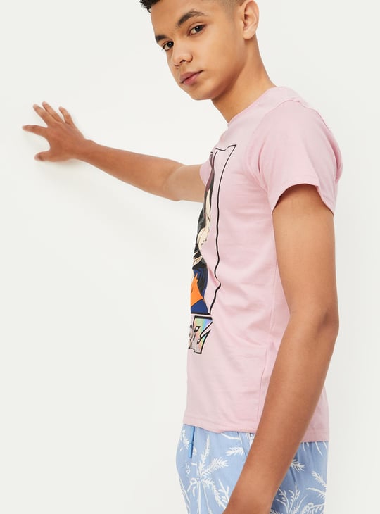 Boys Dragon Ball-Z Printed T-shirt