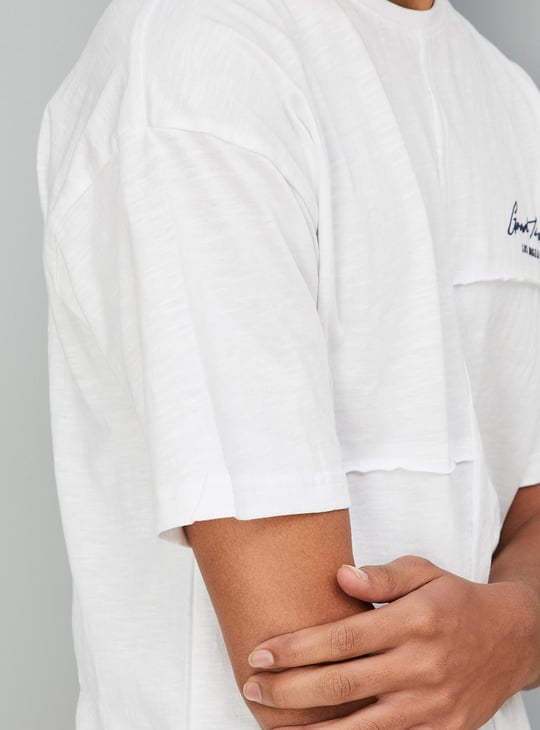 Boys Solid Drop Shoulder T-shirt