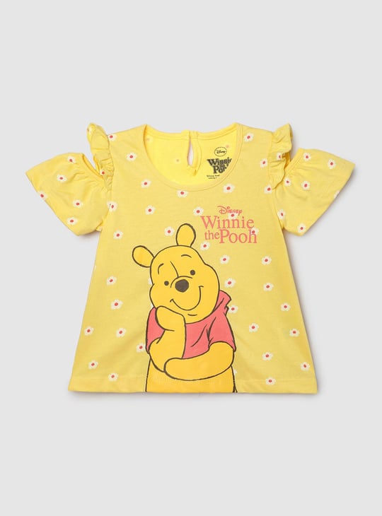 Girls Winnie The Pooh Printed T-shirt