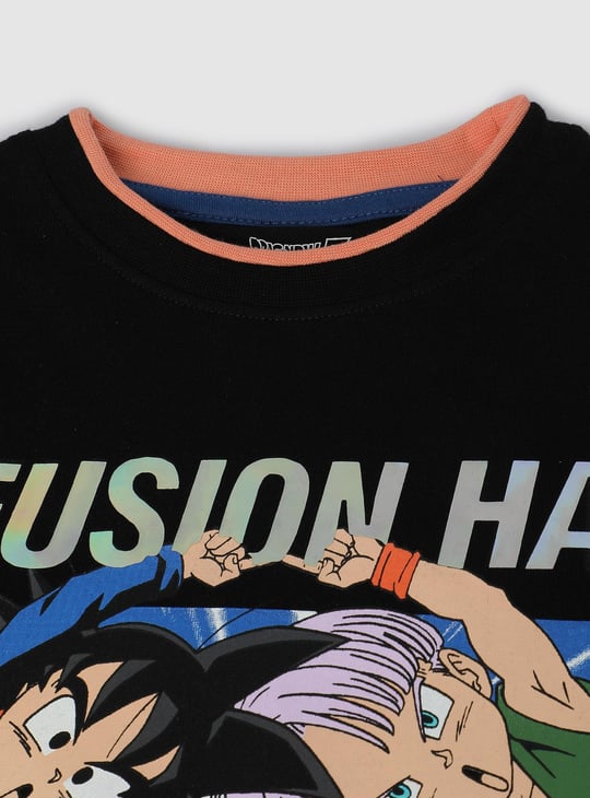 Boys Dragon Ball-Z Printed T-shirt