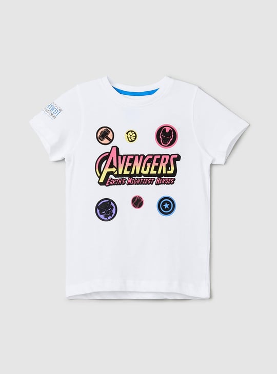 Boys Avengers Graphic Print T-shirt