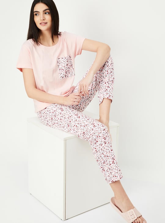 Women Floral Printed PJ Set