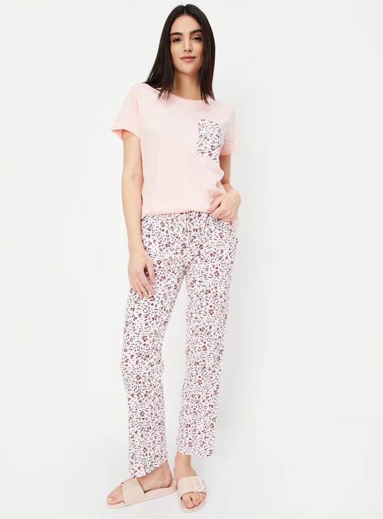 Women Floral Printed PJ Set